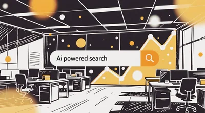 AI Powered Search Bar Concept In Modern Office
