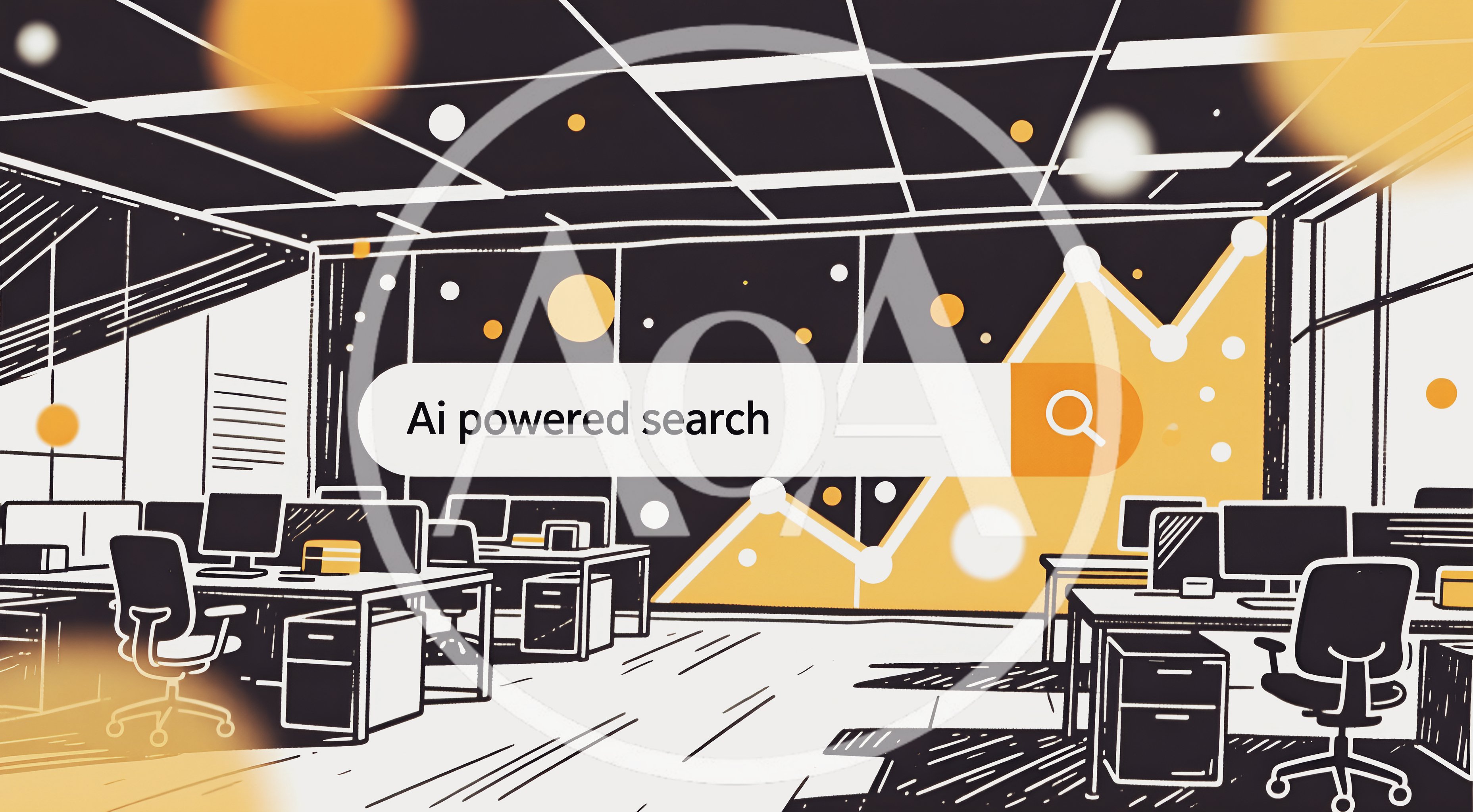 AI Powered Search Bar Concept In Modern Office