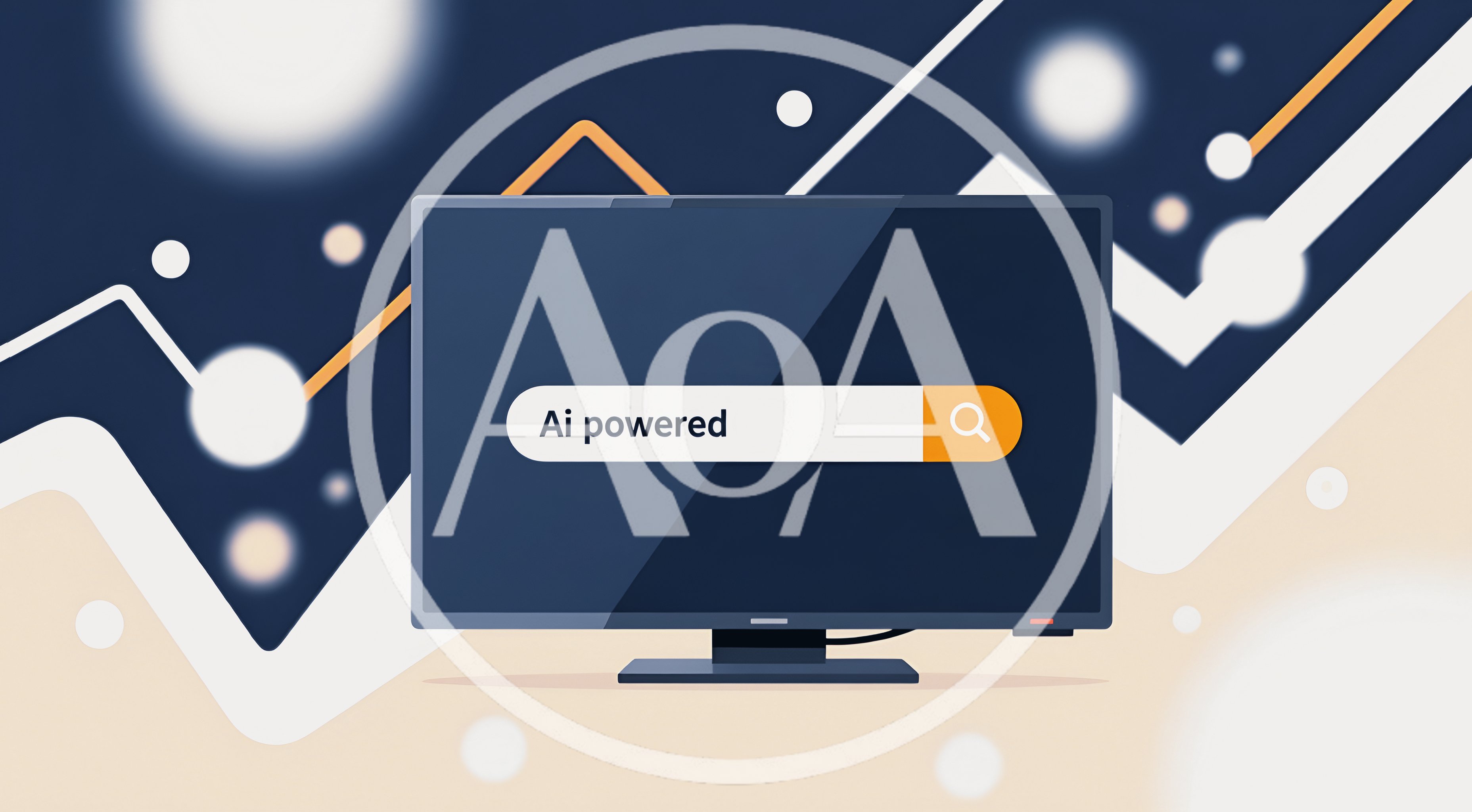AI Powered Search Bar On A Digital Television Screen