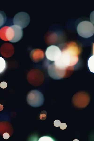 Abstract Bokeh Background With Colorful Blurred City Lights