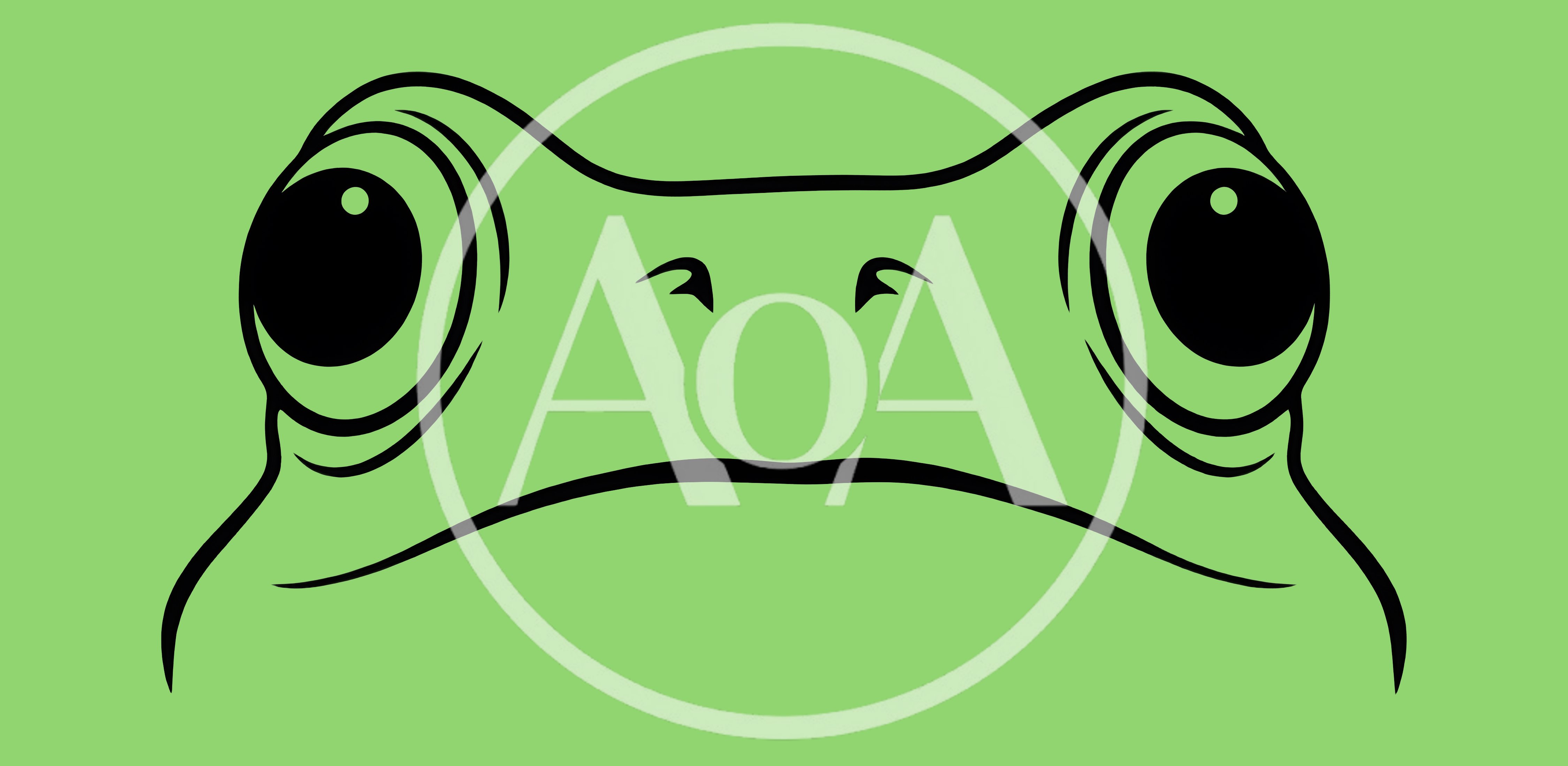 Minimalist Vector Illustration Of A Frog Face