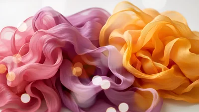 Abstract Flowing Fabric With Soft Bokeh Light Effects