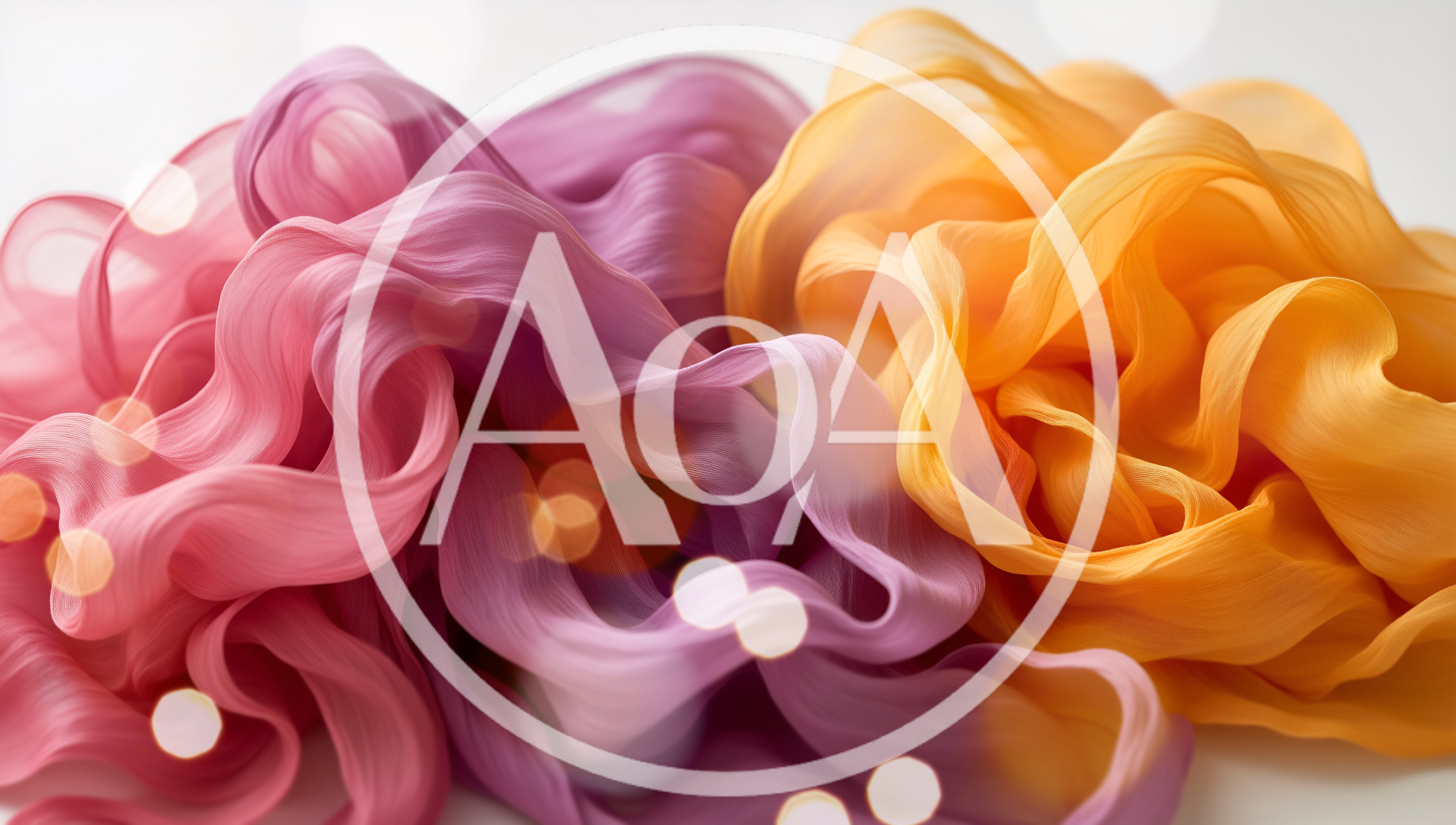 Abstract Flowing Fabric With Soft Bokeh Light Effects