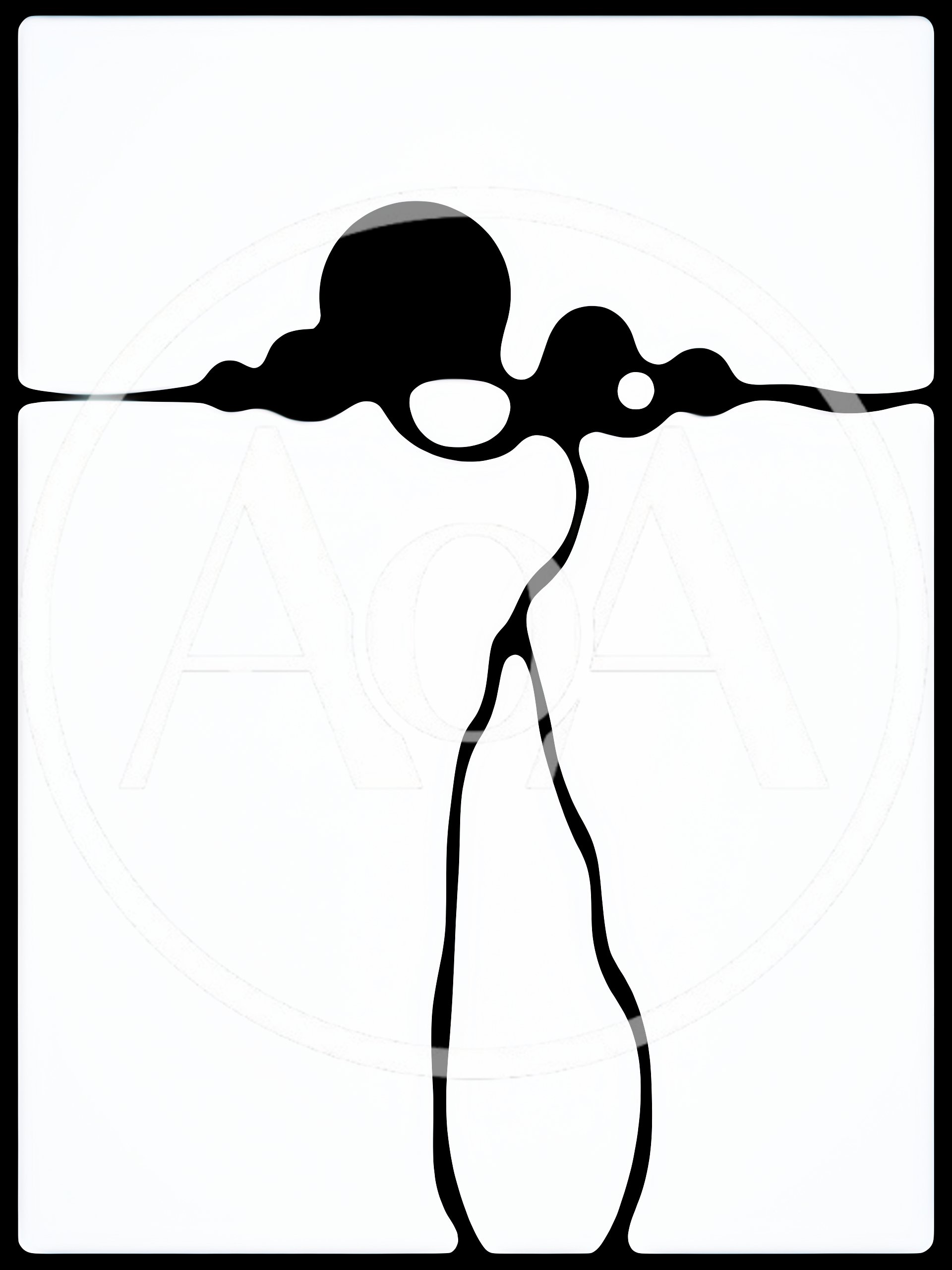 Minimalist Abstract Black And White Ink Illustration