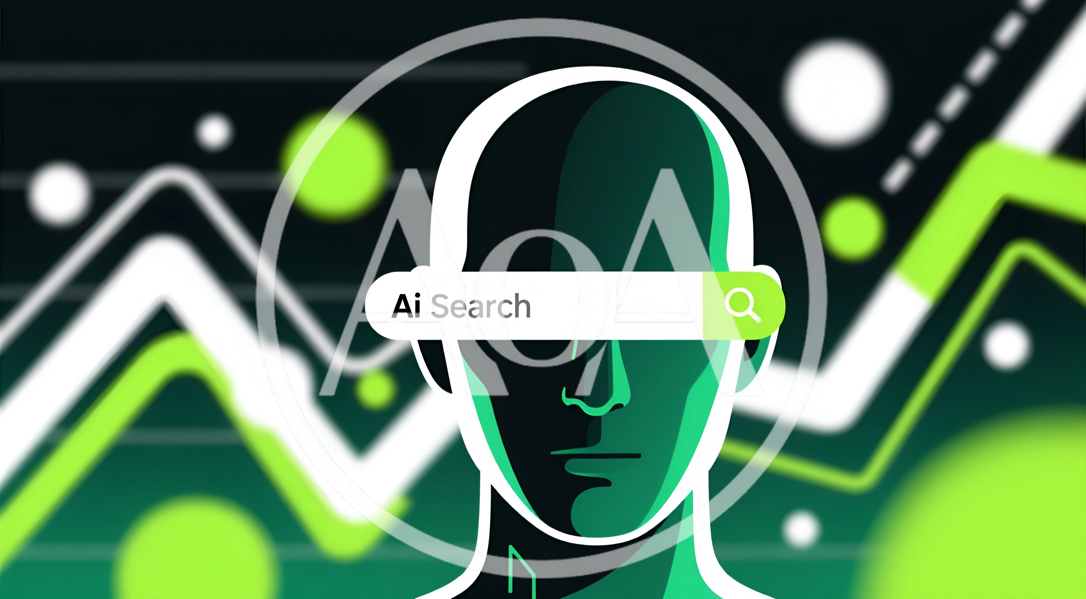 AI Search Concept With Digital Human Silhouette