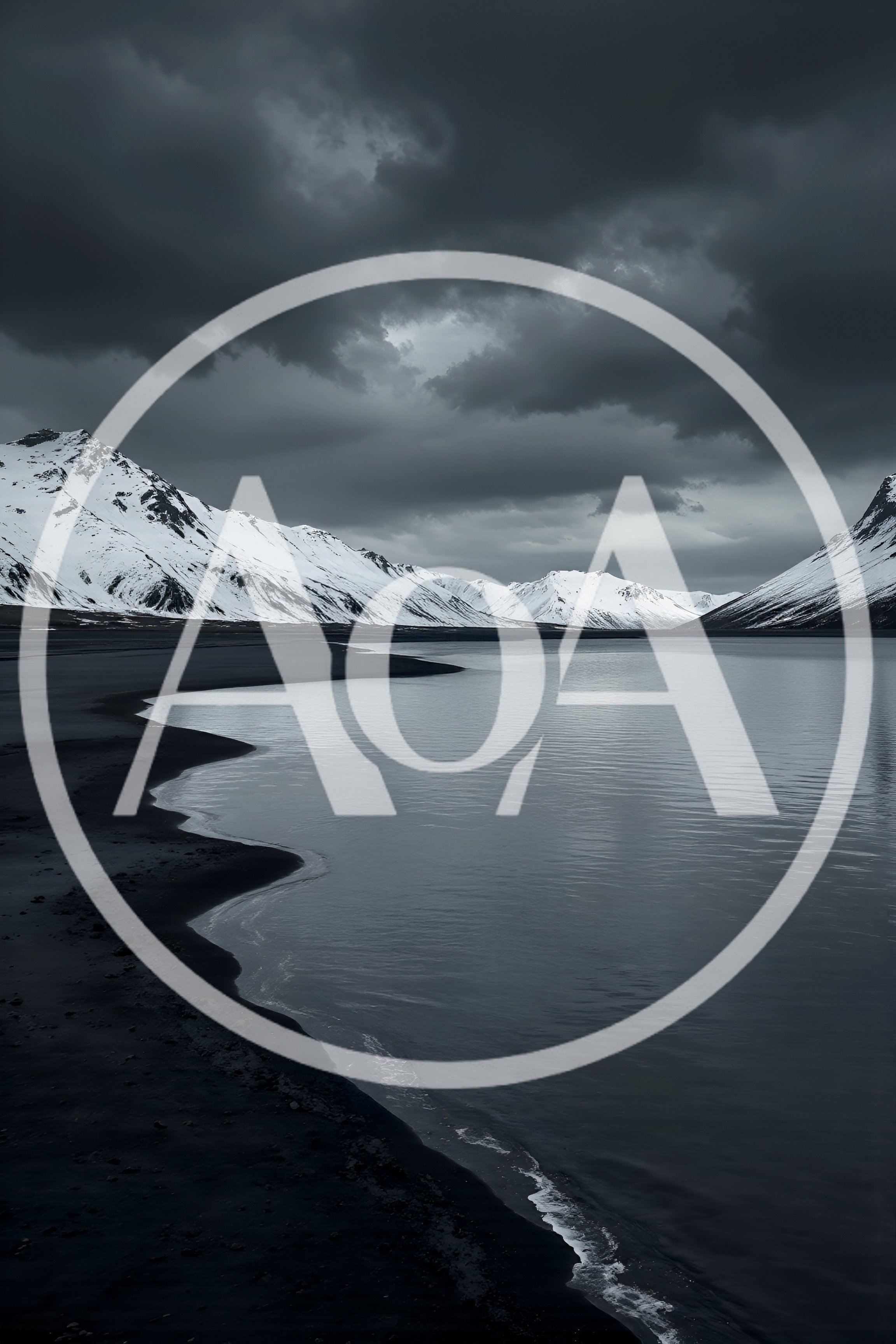 Dramatic Icelandic Landscape With Black Sand Beach And Mountains