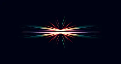 Abstract Light Burst With Horizontal Streaks