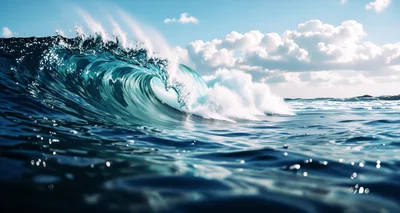 Powerful Ocean Wave Breaking In Tropical Waters