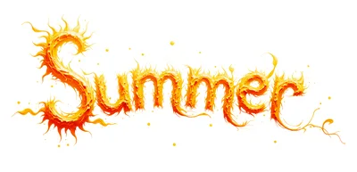 Summer Text Design With Liquid Fire Effect