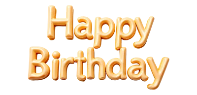 Happy Birthday Text Made Of Glazed Cookies