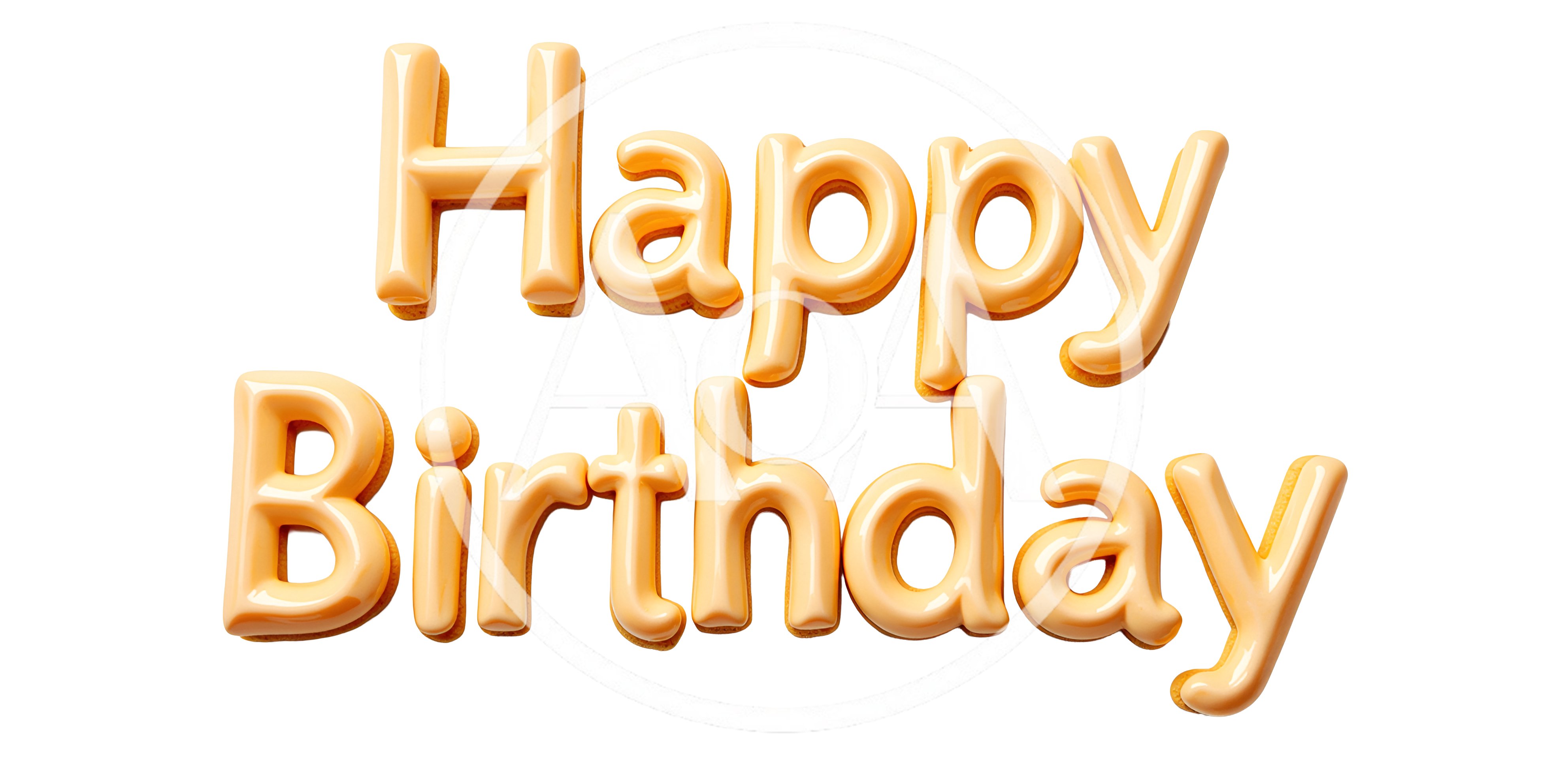 Happy Birthday Text Made Of Glazed Cookies