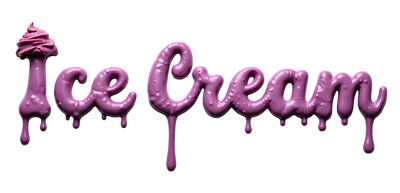 Purple Berry Ice Cream Text Design