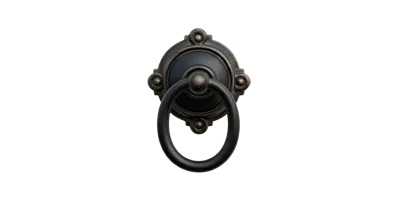 Antique Bronze Door Knocker Isolated On White Background