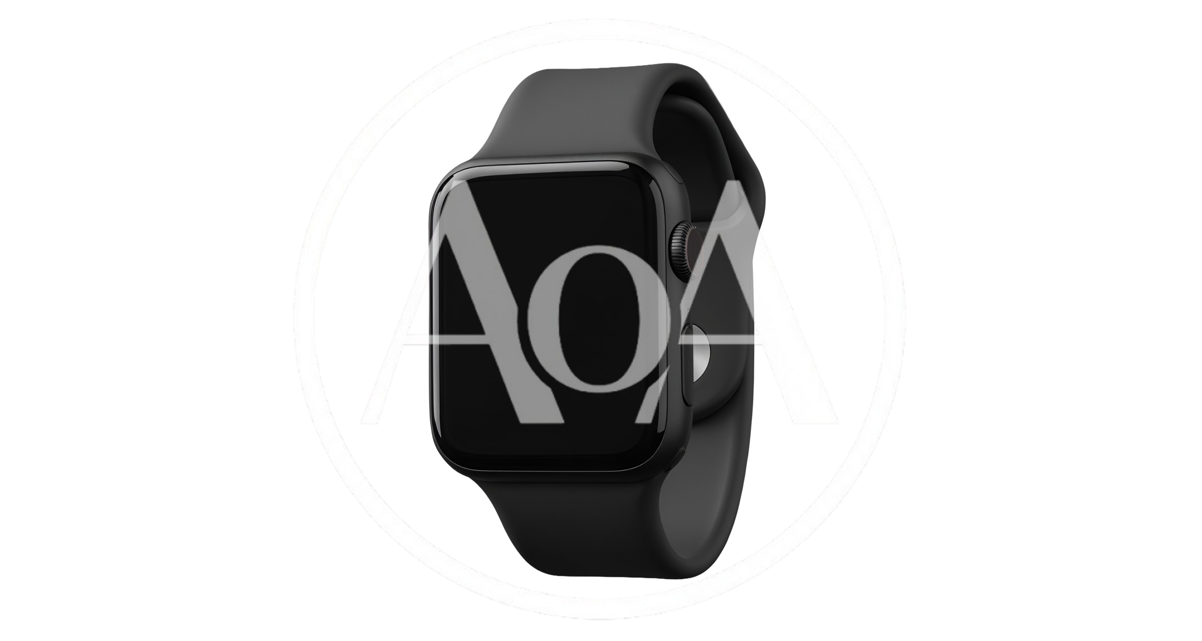 Black Digital Watch  Isolated On White Background