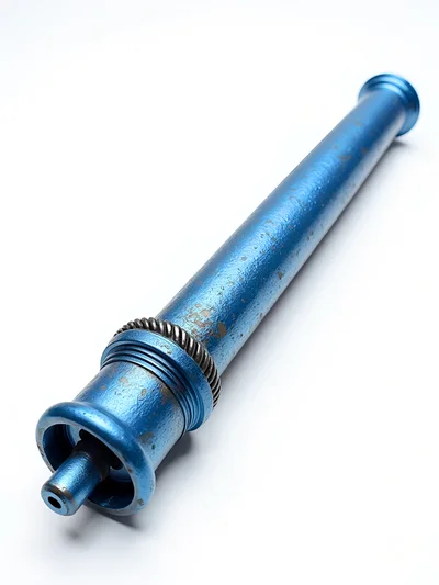 Blue Industrial Metal Shaft Component
