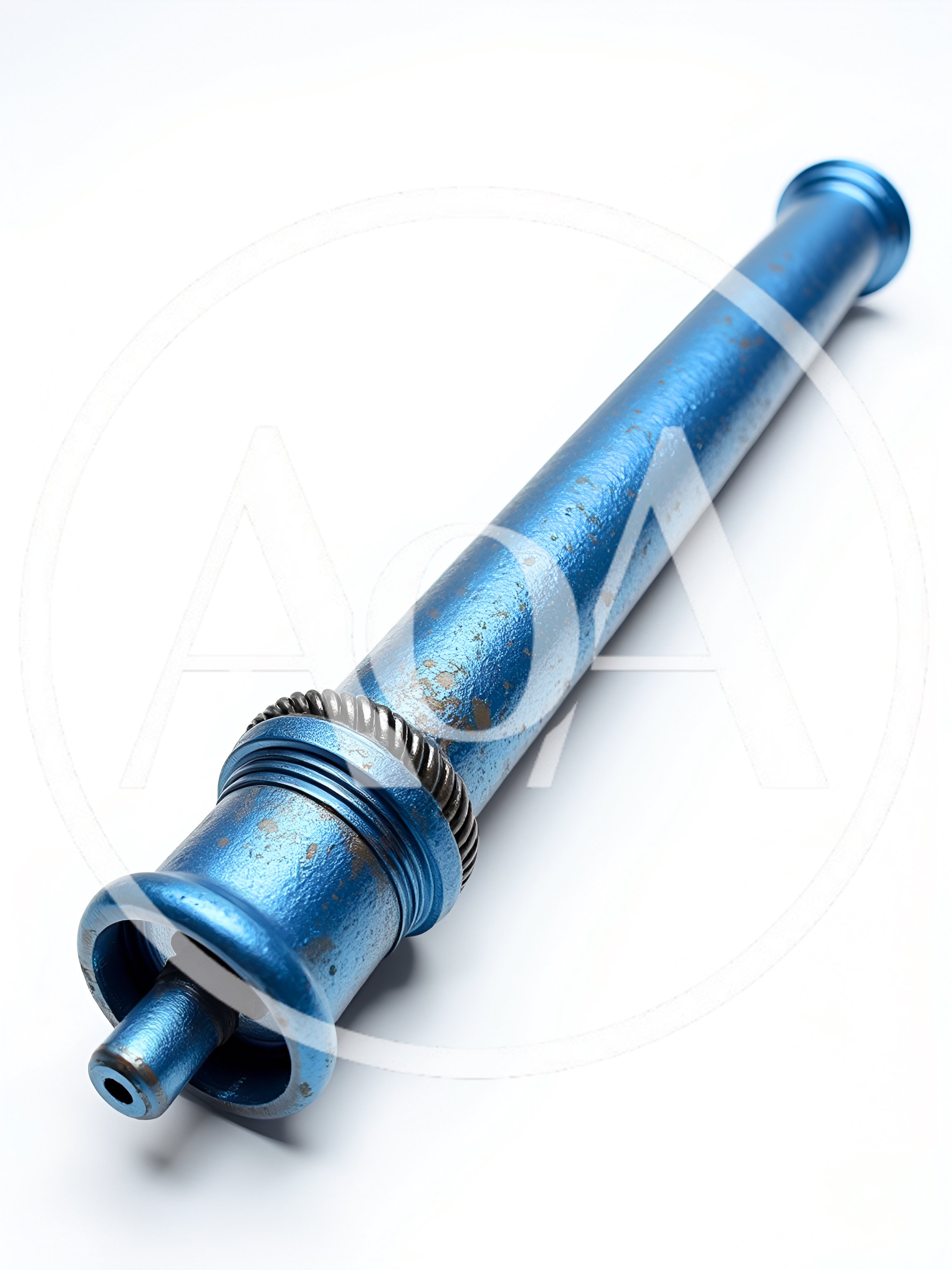 Blue Industrial Metal Shaft Component