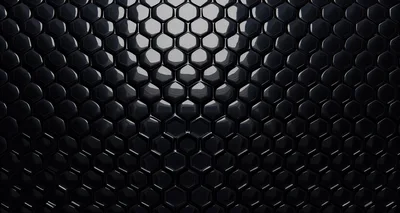 Abstract Black Hexagonal Honeycomb Pattern Background