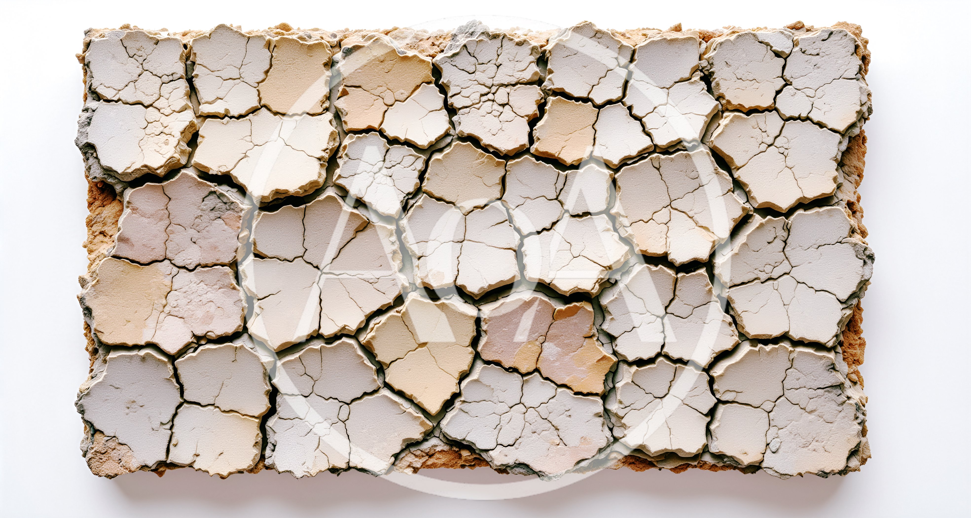 Cracked Dry Earth Texture On Rectangular Surface