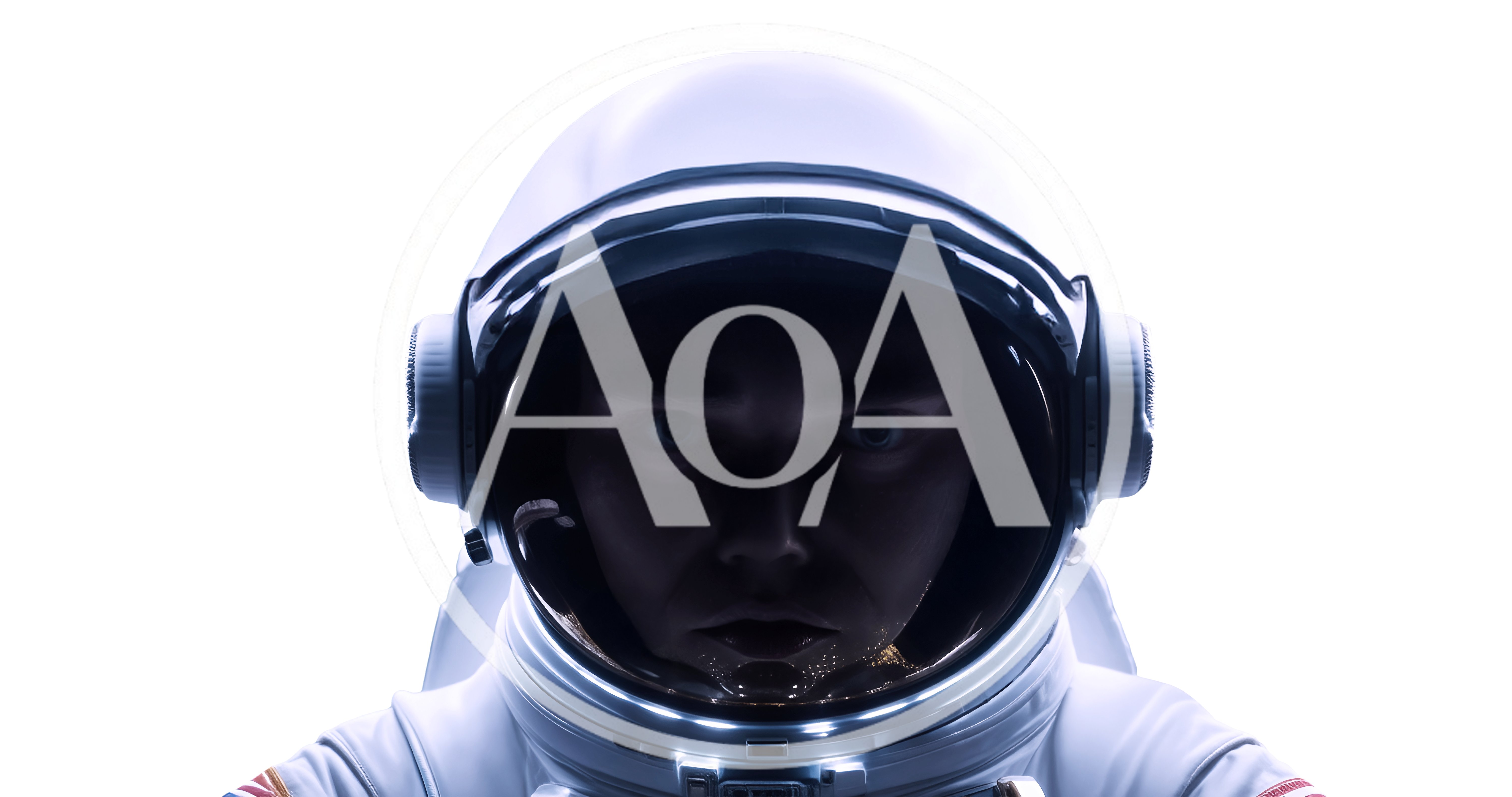 Astronaut Wearing Space Helmet Looking Directly At Camera