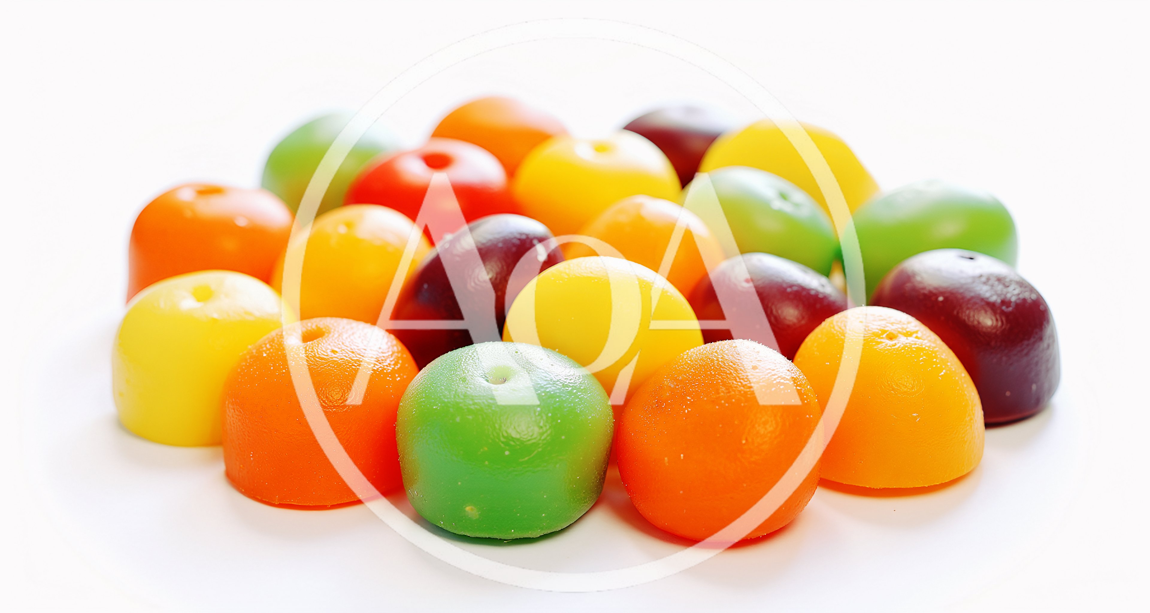 Assorted Colorful Fruit Flavored Gummy Candy Pieces