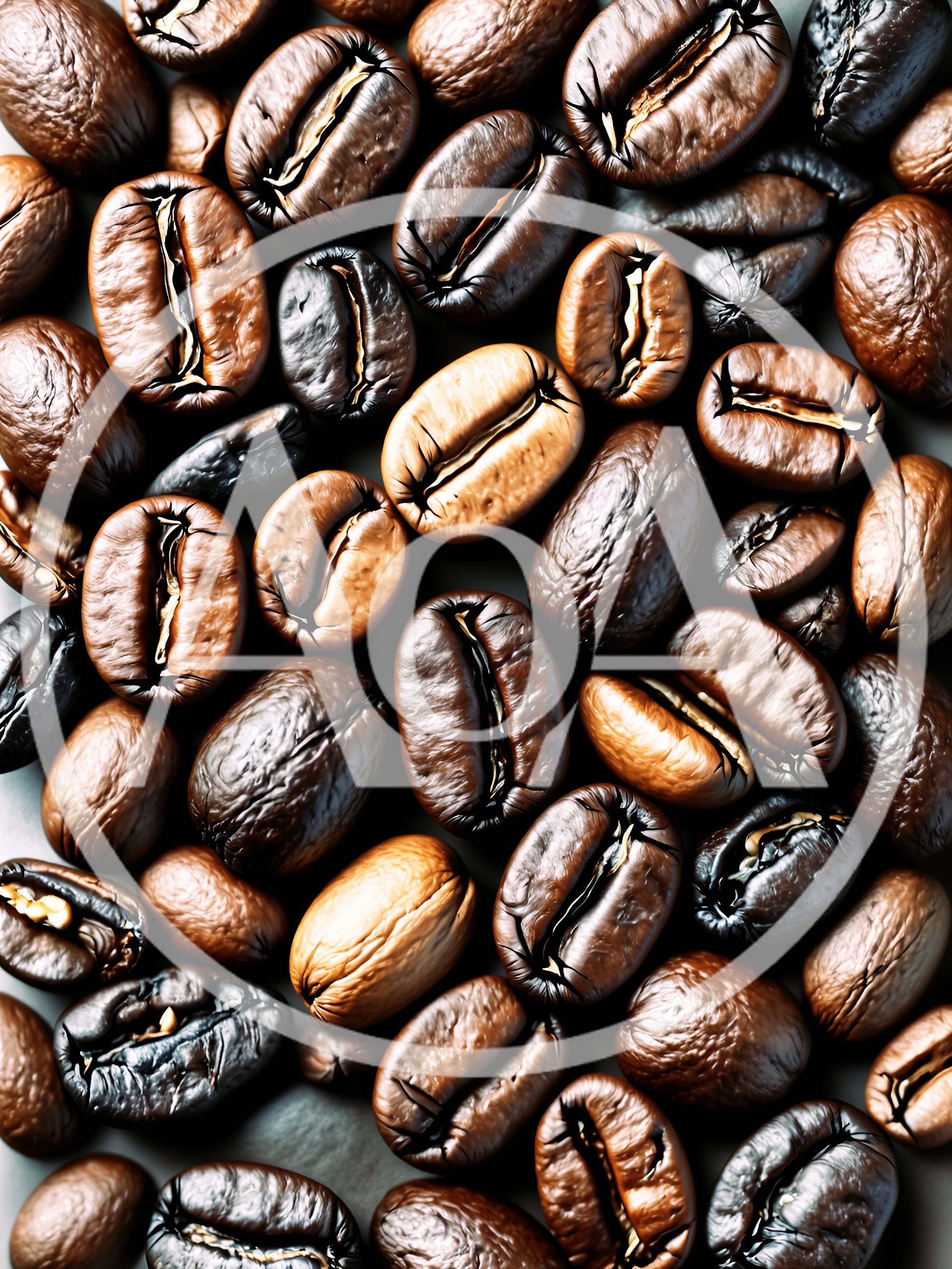 Roasted Coffee Beans Background Texture