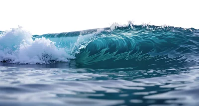 Powerful Ocean Wave Breaking In Deep Blue Water
