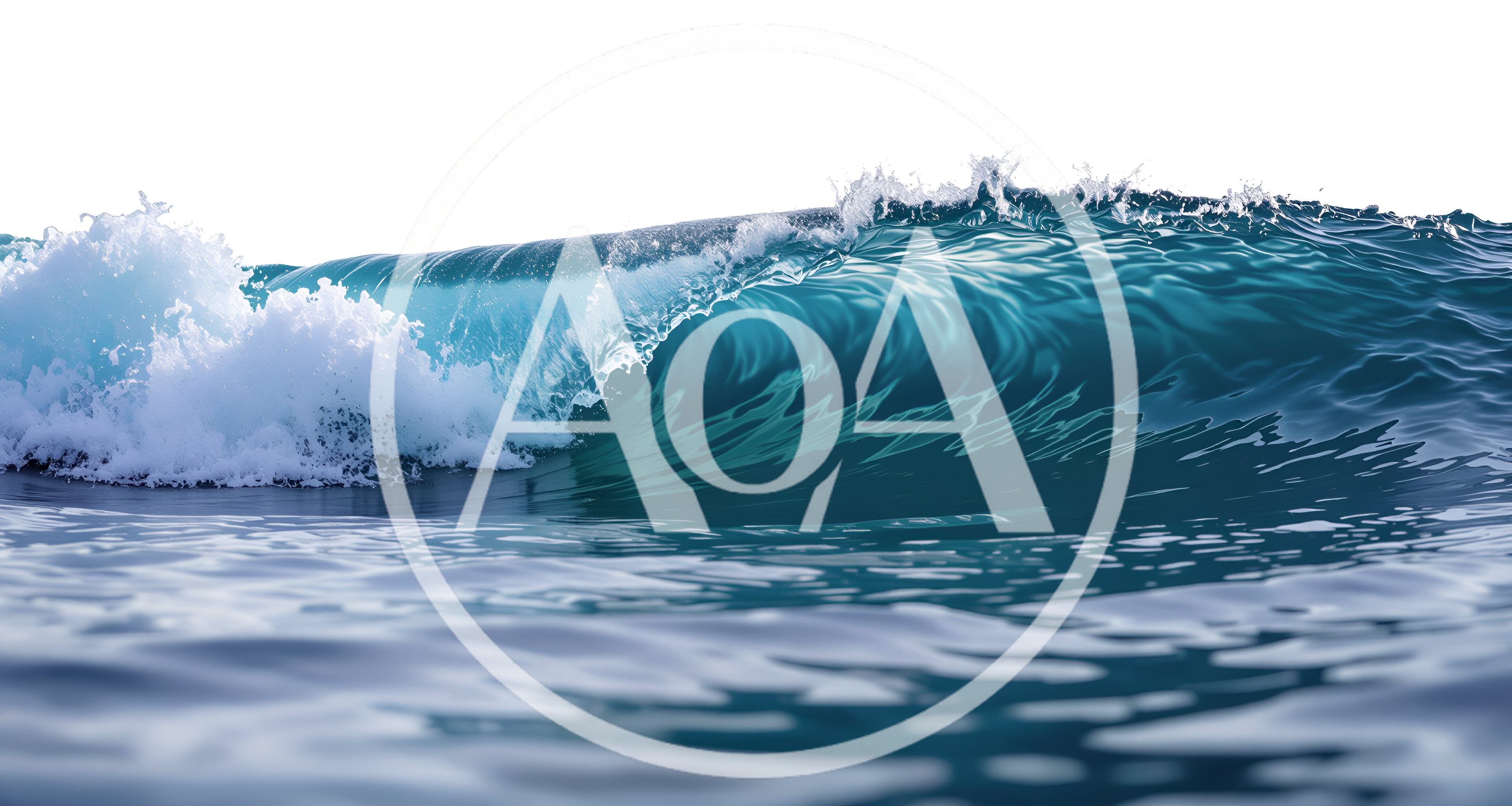 Powerful Ocean Wave Breaking In Deep Blue Water