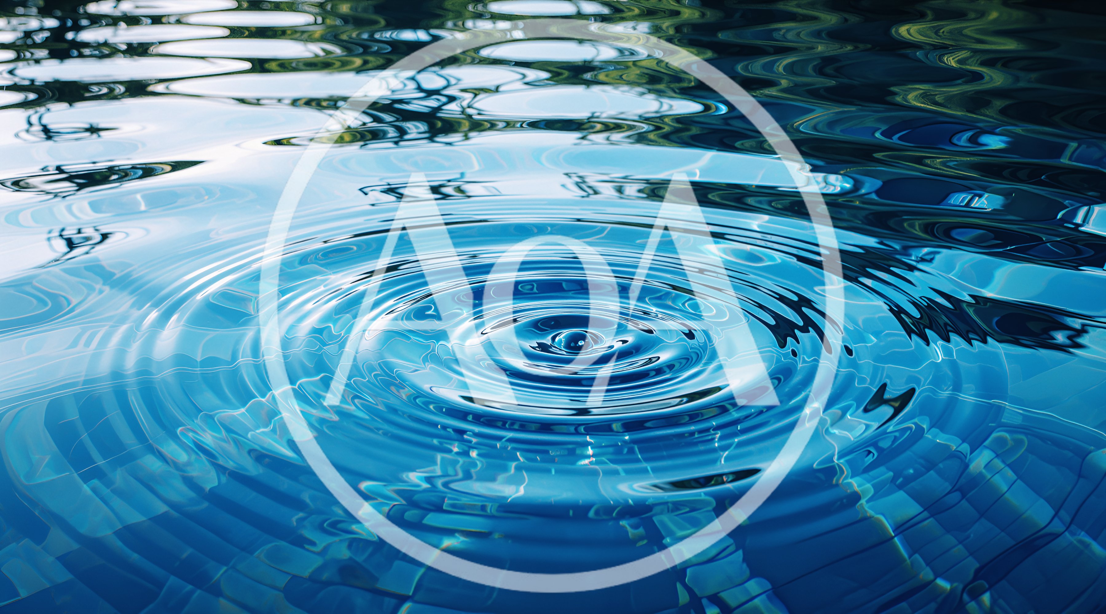 Water Droplet Creating Concentric Ripples In A Pool