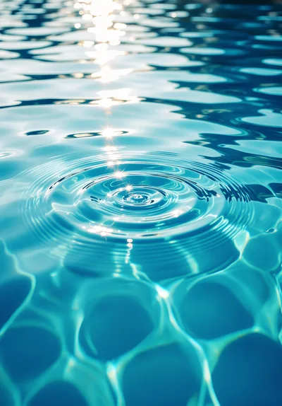 Water Ripple Effect On A Swimming Pool Surface