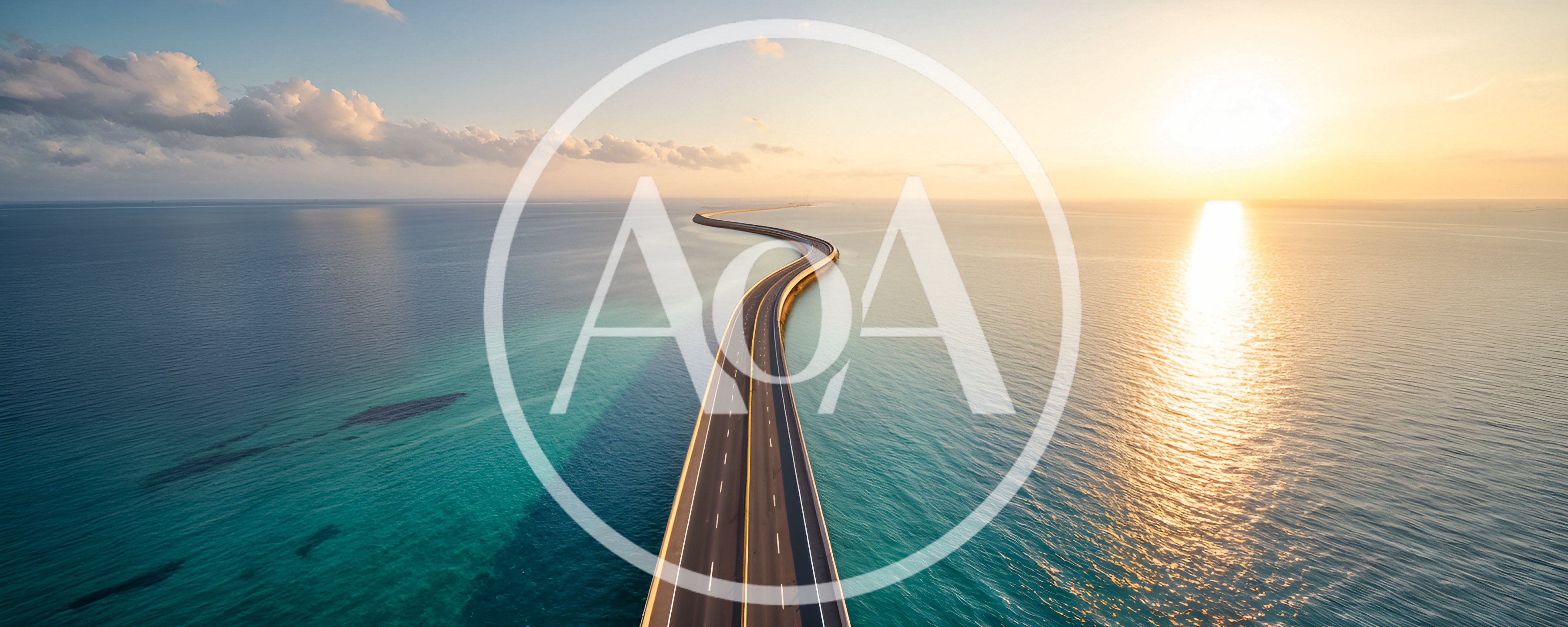 Aerial View Of A Winding Bridge Over Tropical Ocean