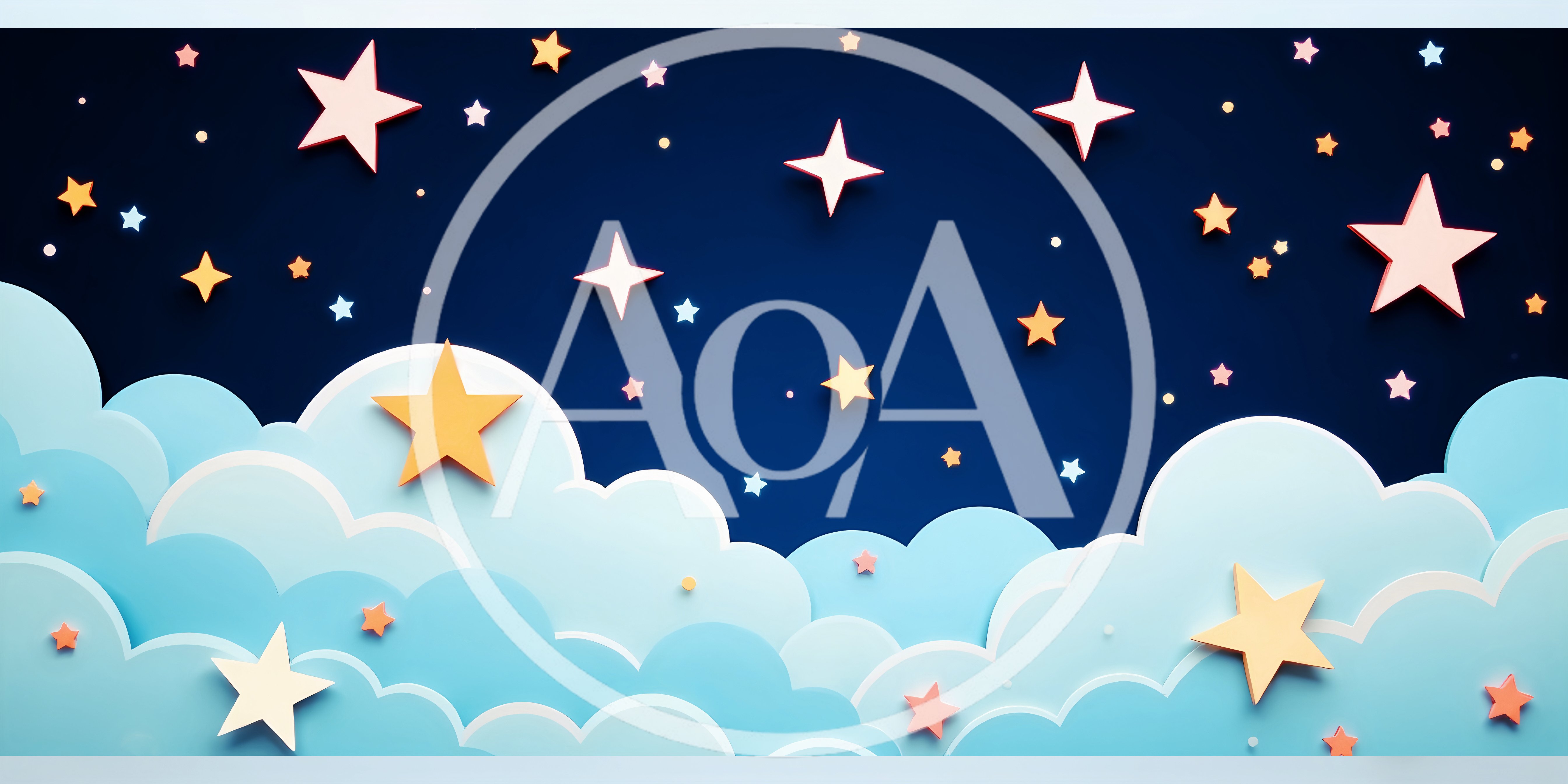 Paper Cutout Style Night Sky With Stars And Clouds