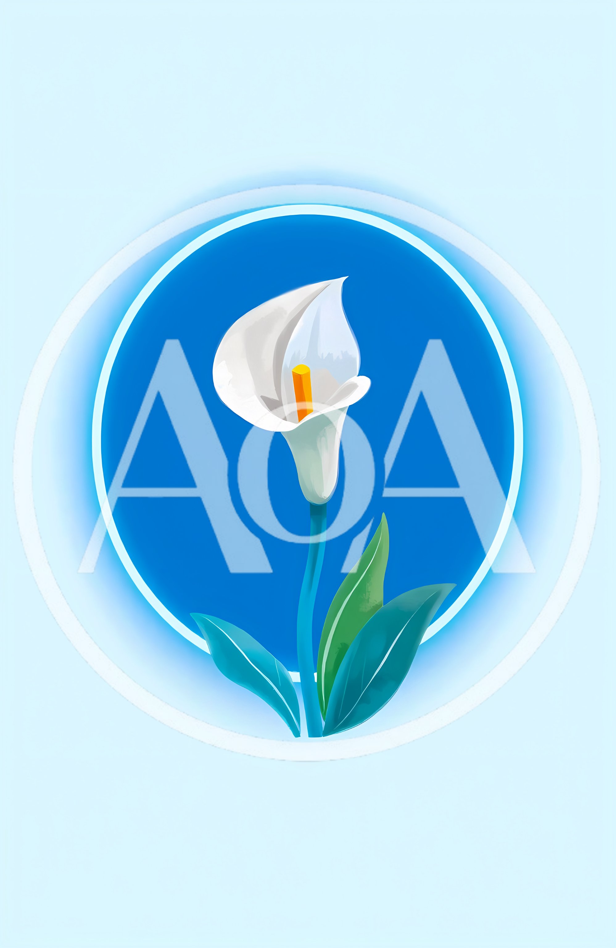 Minimalist Illustration Of A Single White Calla Lily