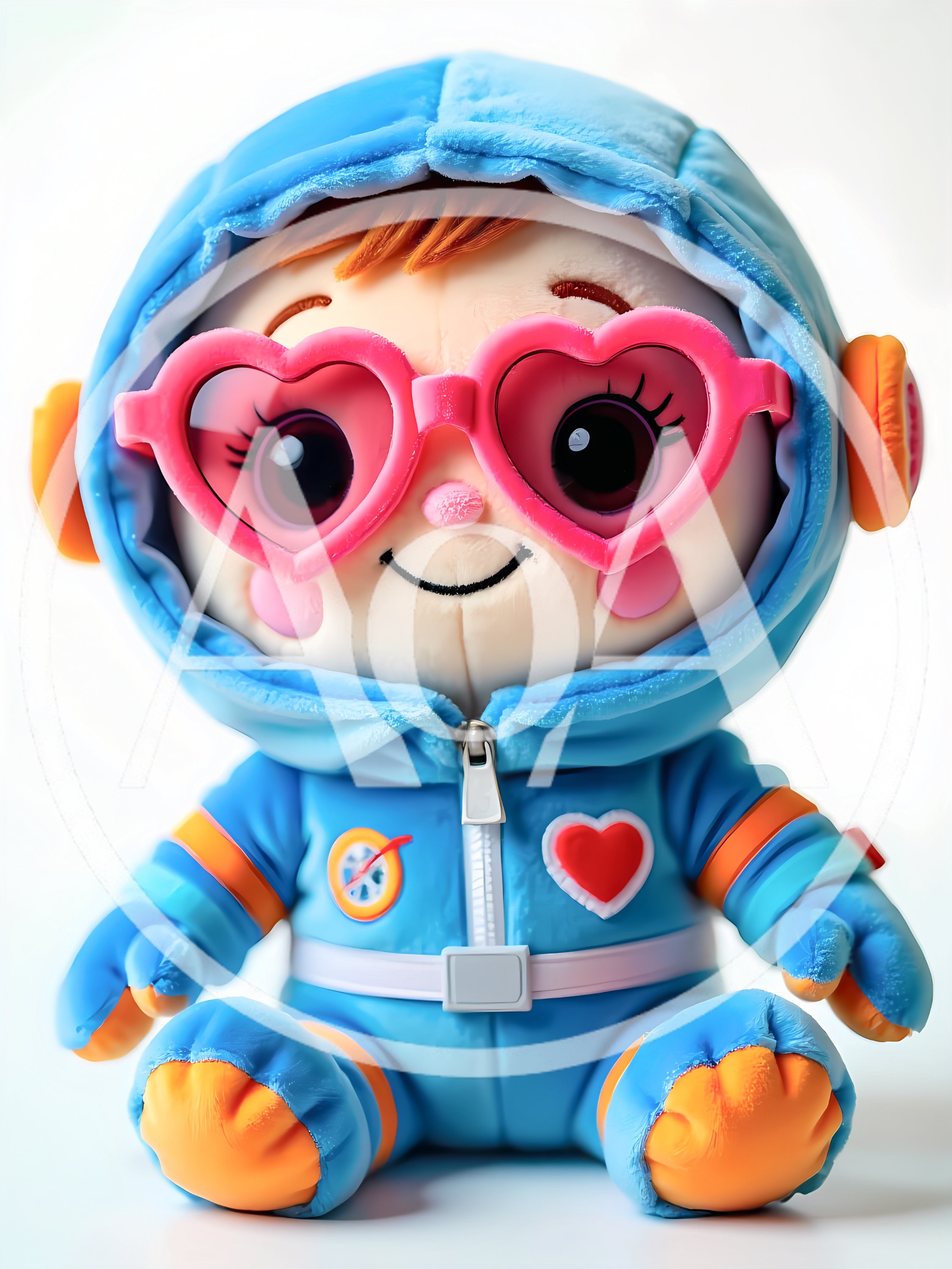 Cute Plush Astronaut Doll With Heart Shaped Glasses