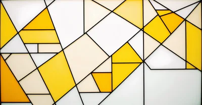 Abstract Geometric Stained Glass Window Pattern