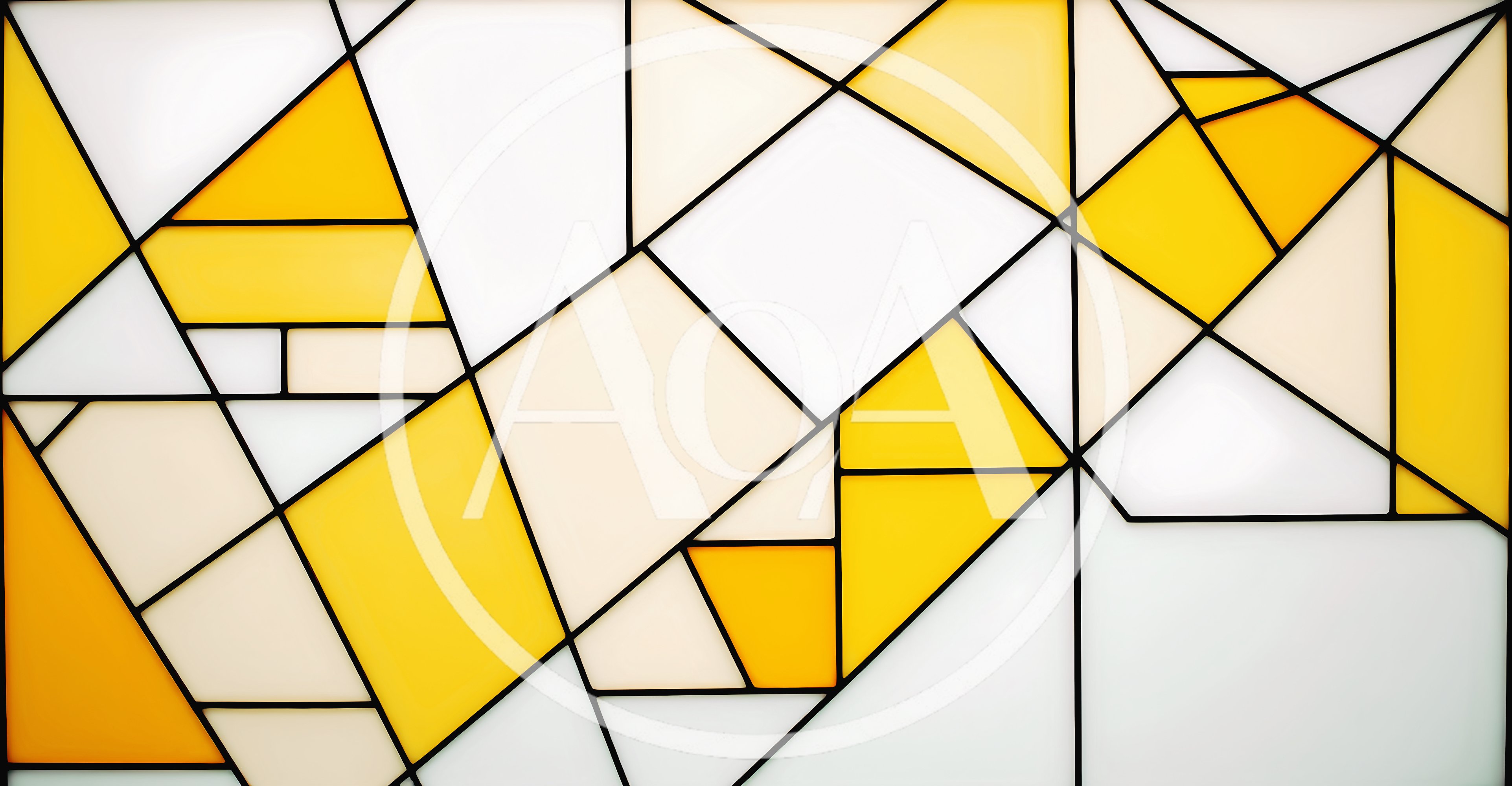 Abstract Geometric Stained Glass Window Pattern