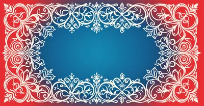 Ornate Floral Decorative Frame Border
