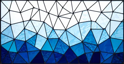 Abstract Geometric Stained Glass Window Pattern