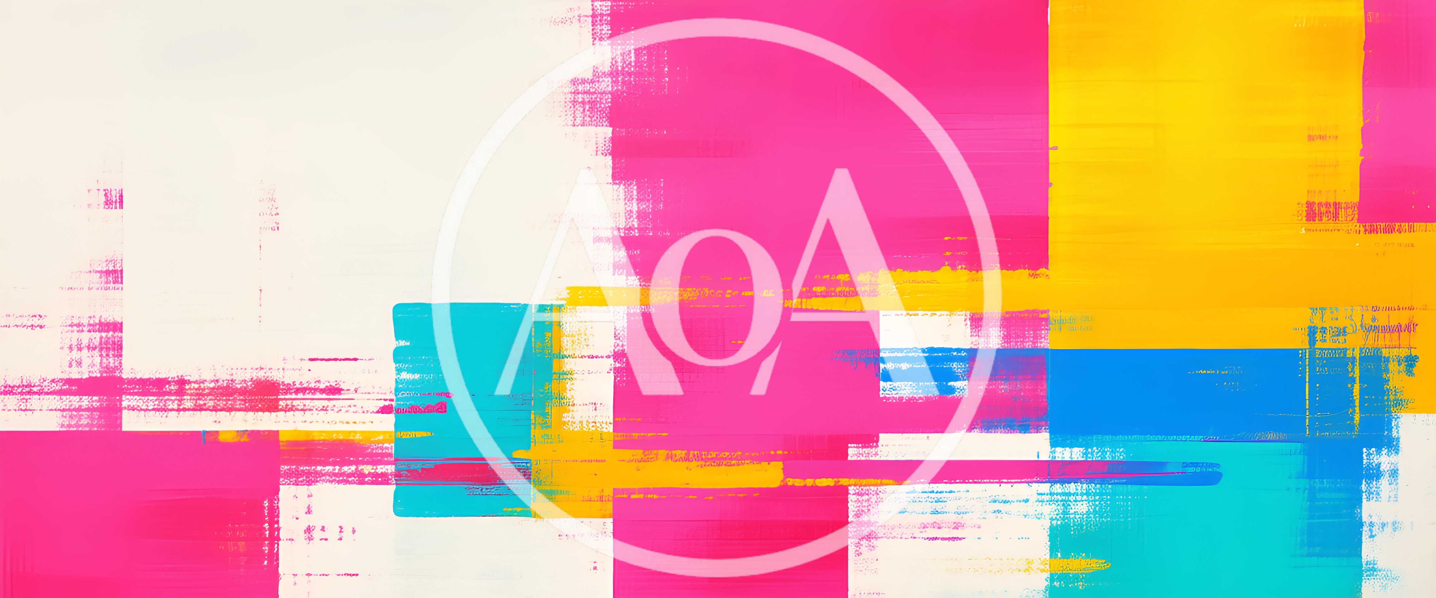 Abstract Digital Glitch Art With Vibrant Geometric Shapes