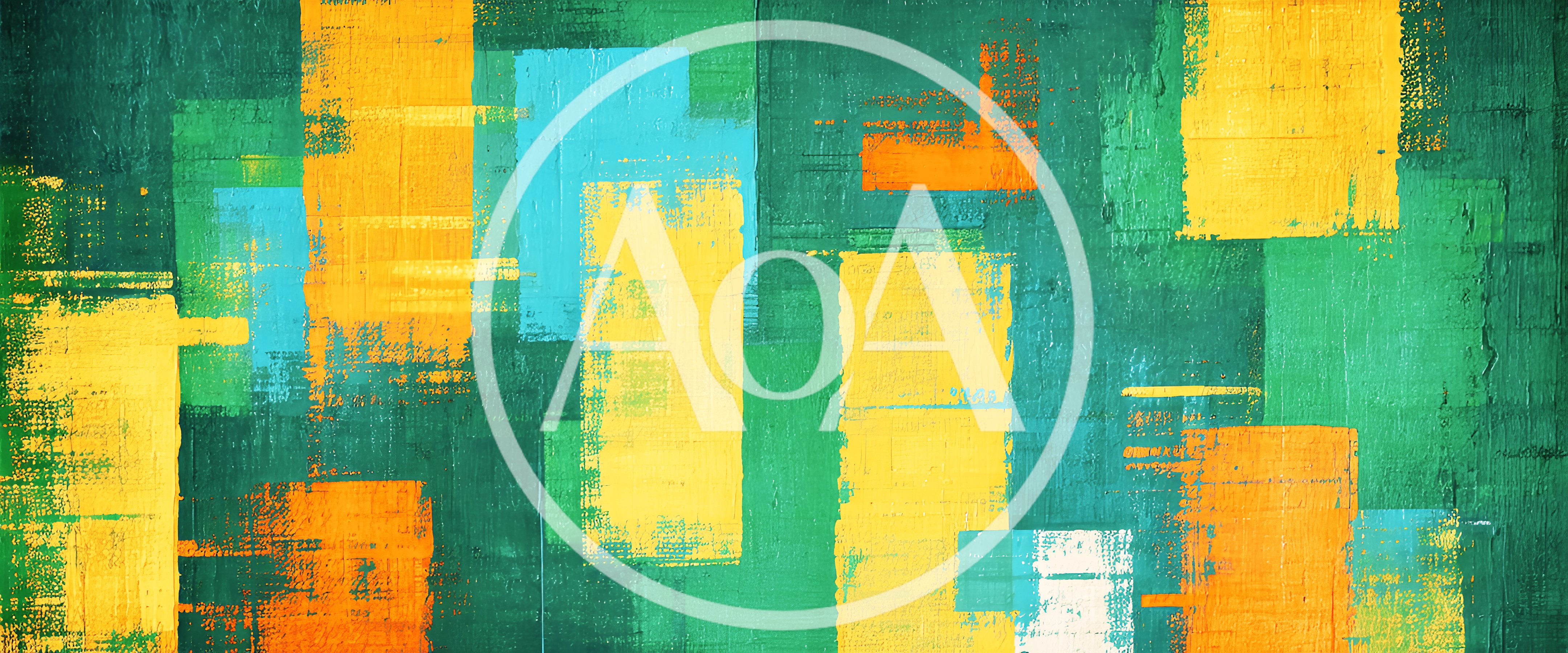 Abstract Oil Painting With Vibrant Geometric Color Blocks