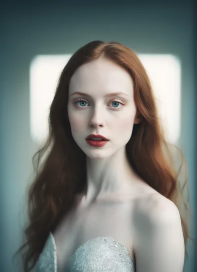 Portrait Of A Young Woman With Red Hair