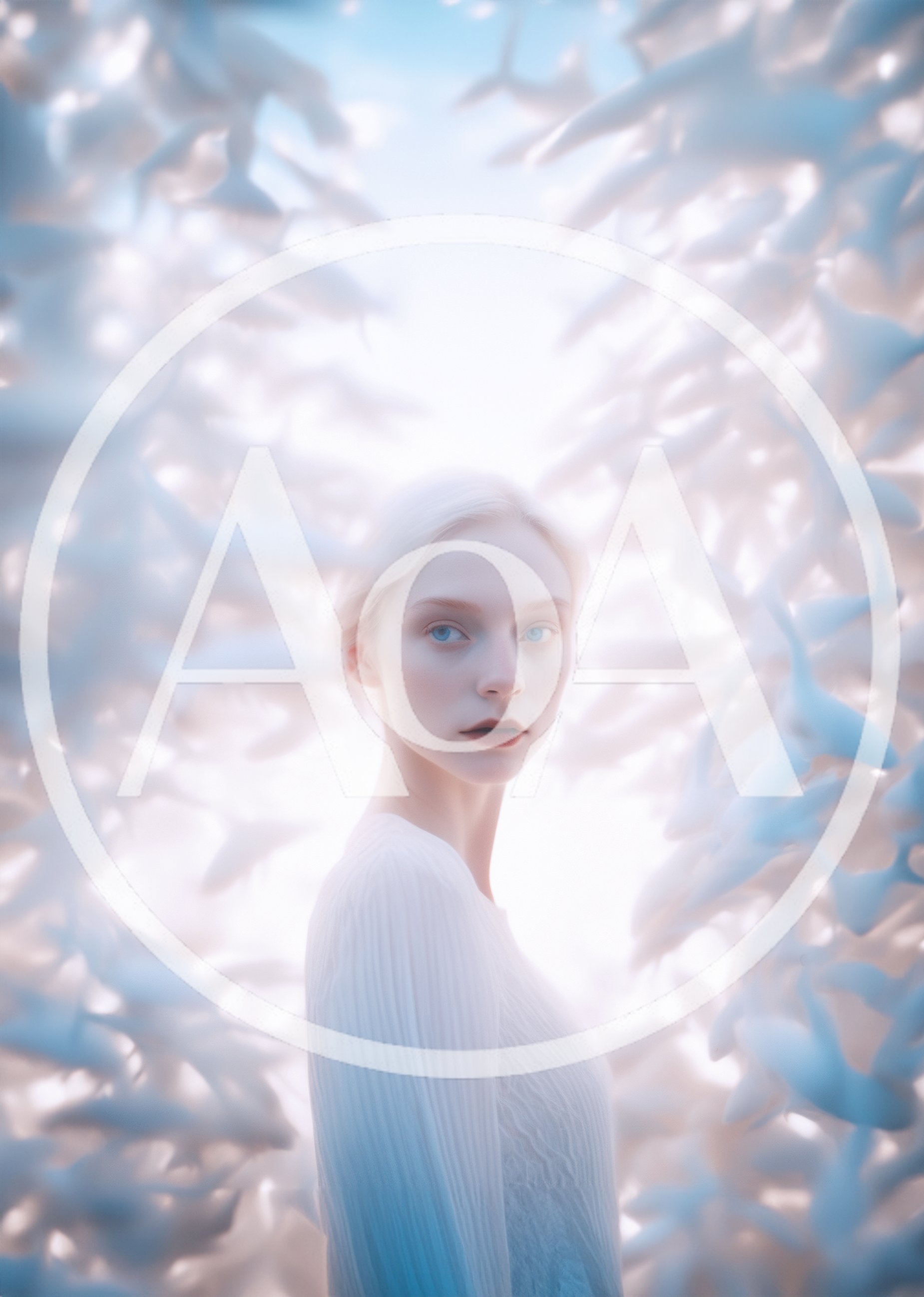 Ethereal Portrait Of A Young Woman In White