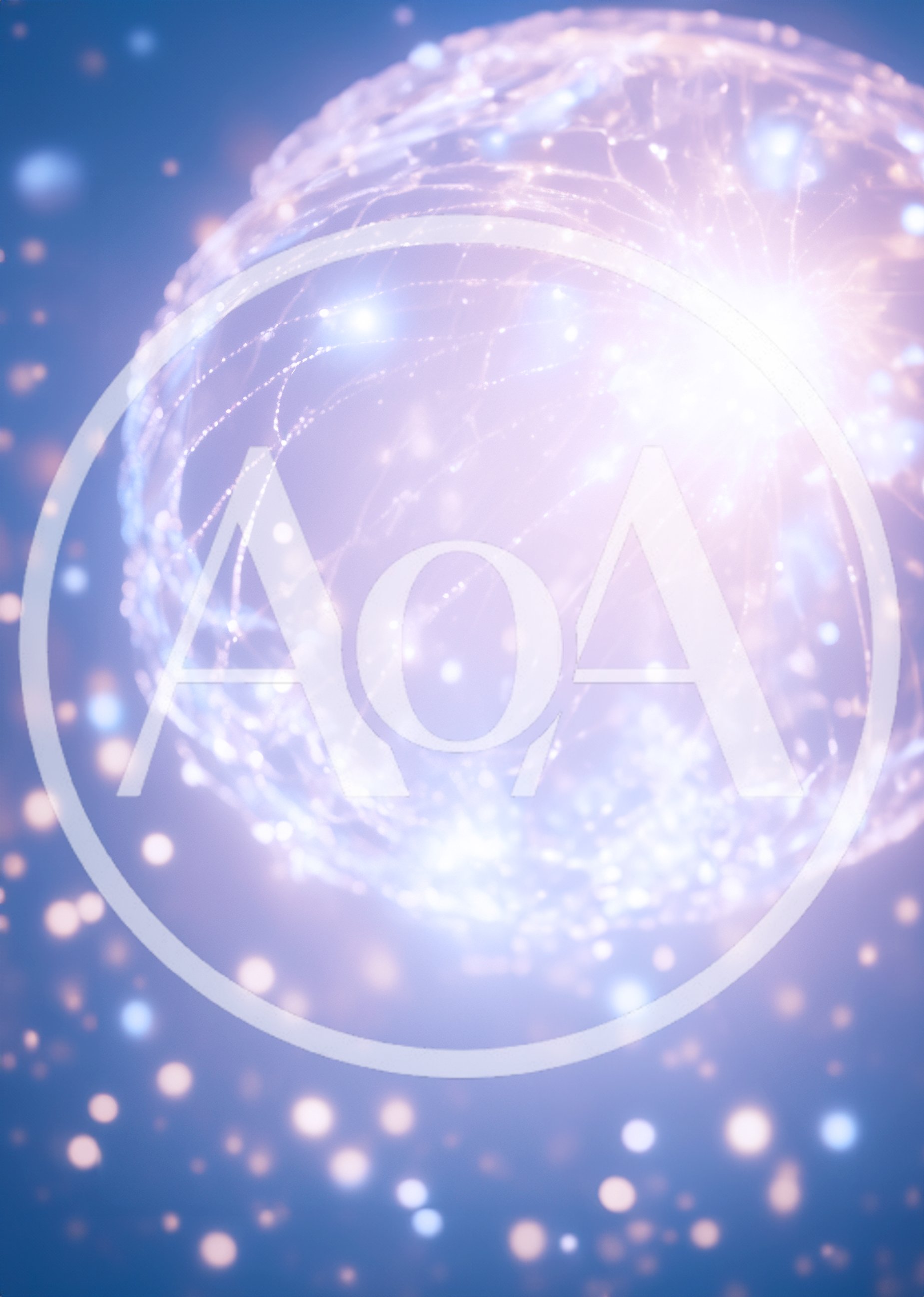 Abstract Glowing Spherical Energy Field With Particles