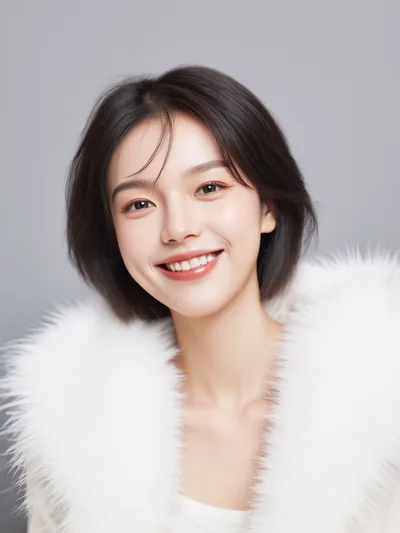 Portrait Of A Smiling Young Asian Woman