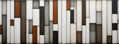 Abstract Geometric Wall Panel With Vertical Rectangular Tiles