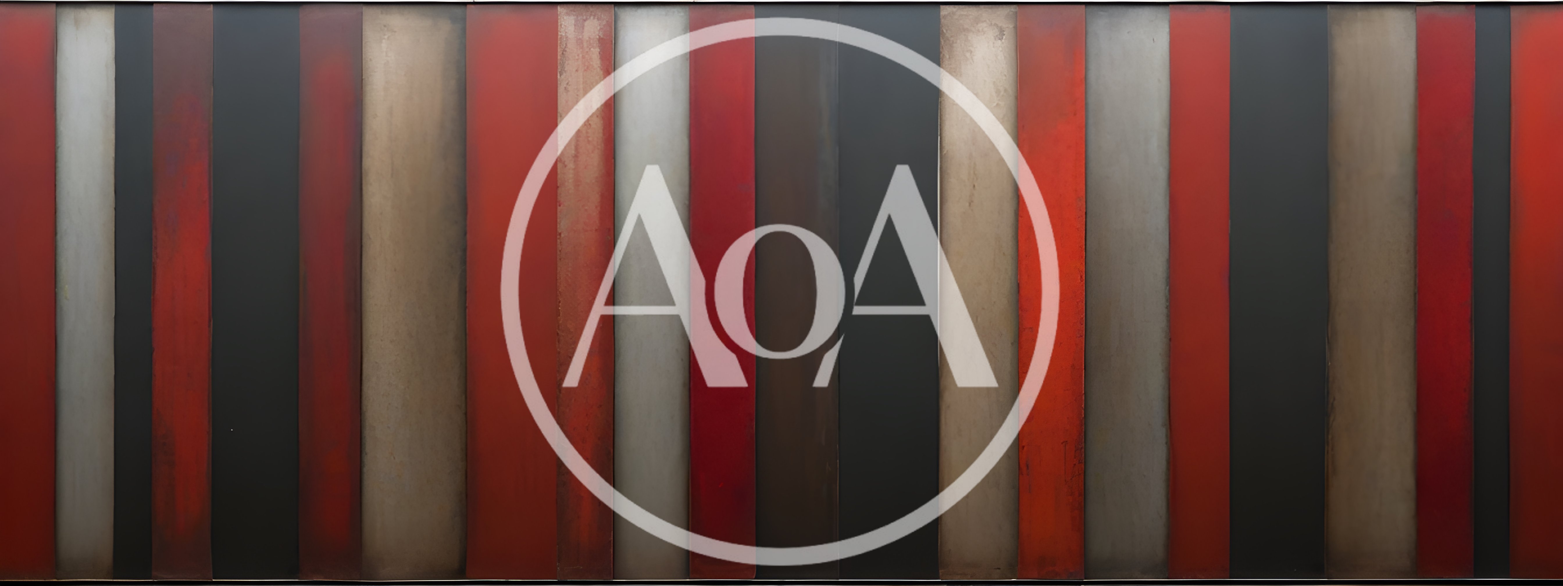 Abstract Vertical Stripes In Red Grey And Black