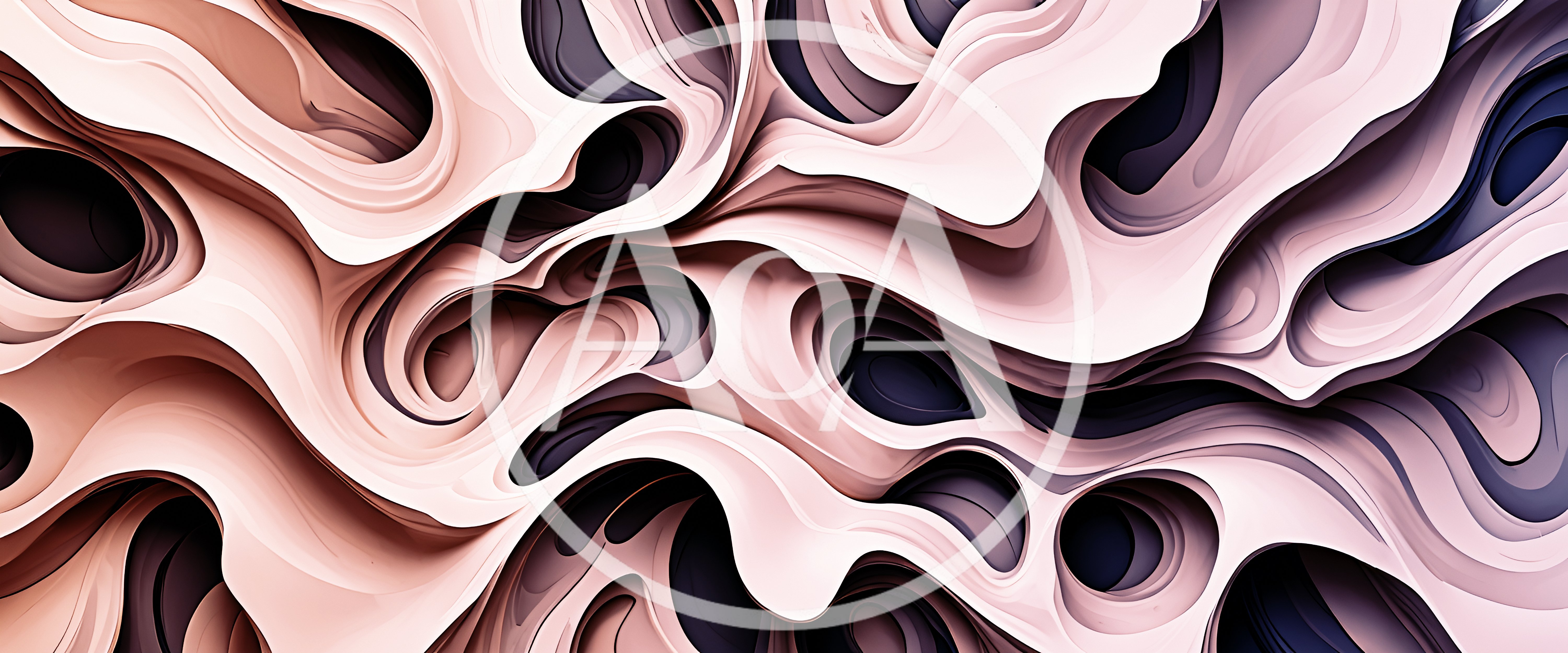 Abstract Fluid Layers With Organic Shapes And Depth