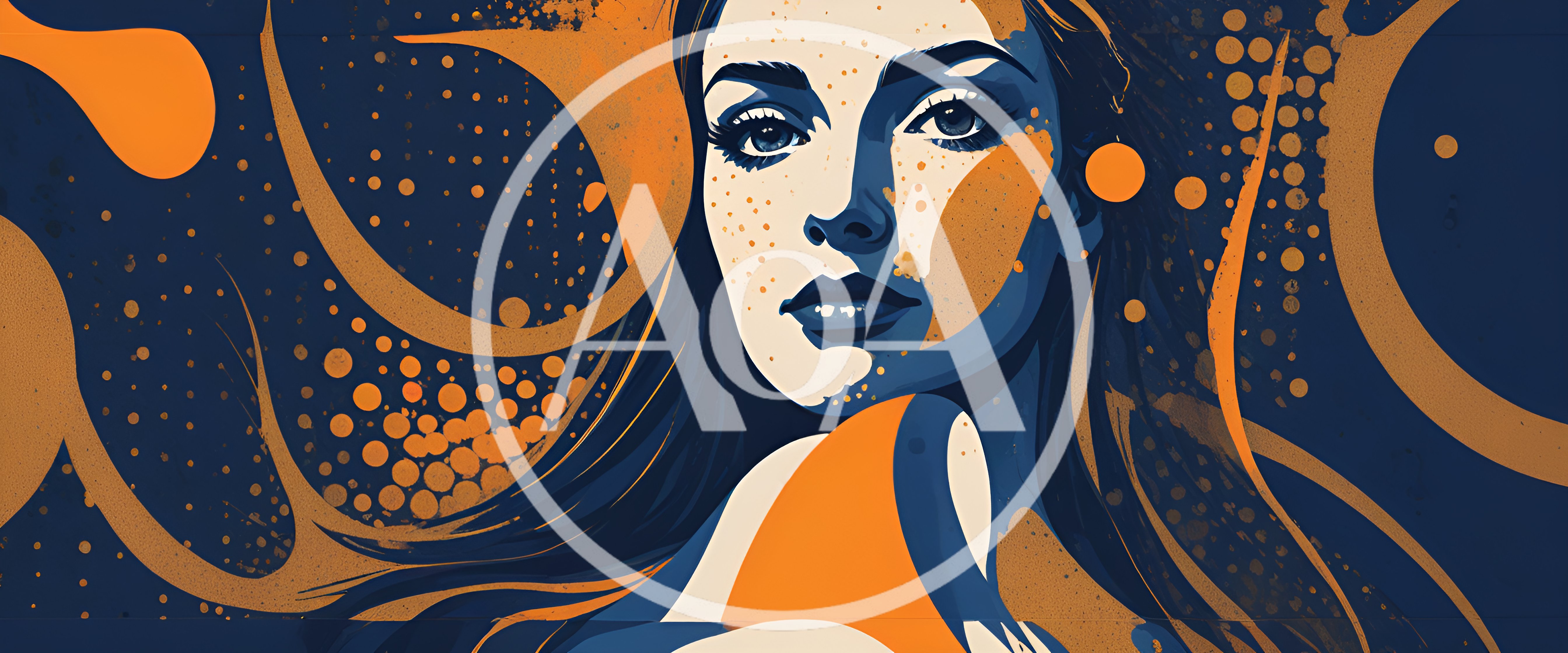 Stylized Digital Portrait Of A Woman With Abstract Elements