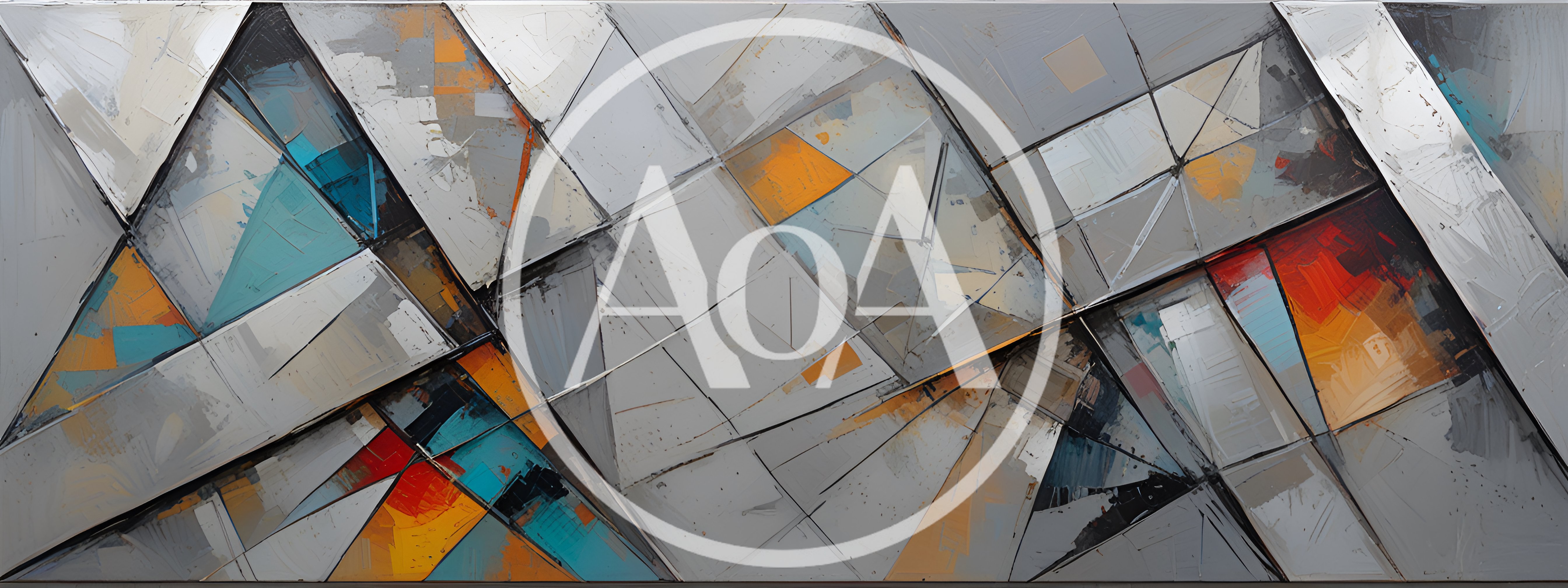 Abstract Geometric Painting With Sharp Angular Shapes