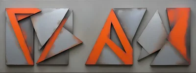 Abstract Geometric Metal Wall Art Sculpture