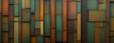 Abstract Geometric Wall With Rectangular Panels